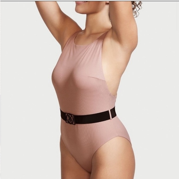 NWT VICTORIA’S SECRET WILD WANDERER BELTED HIGH NECK PADDED ONE PIECE SWIMSUIT - Picture 3 of 4